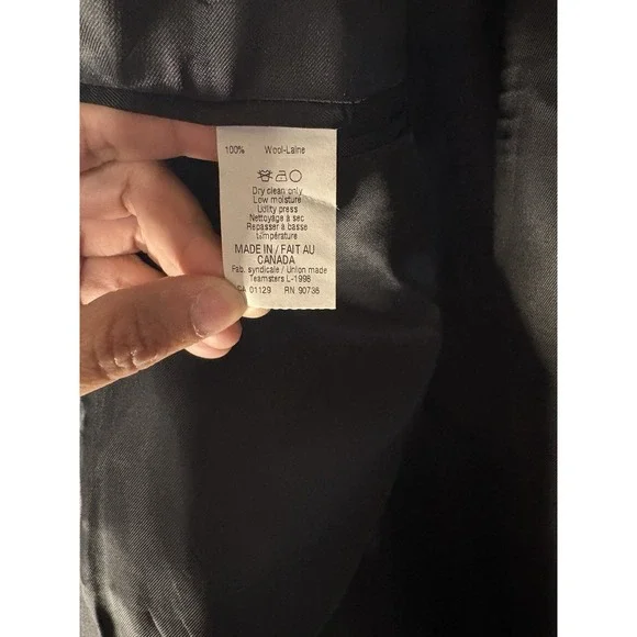 Lauren Ralph Lauren Dark Gray Blazer Mens Sz 44R 2 Button Wool Sport Coat Jacket - Picture 15 of 16